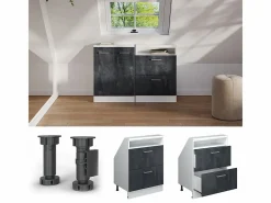 Armario de cocina para techo inclinado hormigón 60x46x81.6 r-line^Vicco Sale