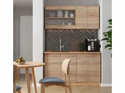 Vicco Armario de cocina para techo inclinado sonoma 80x46x81.6 r-line Color natural claro New