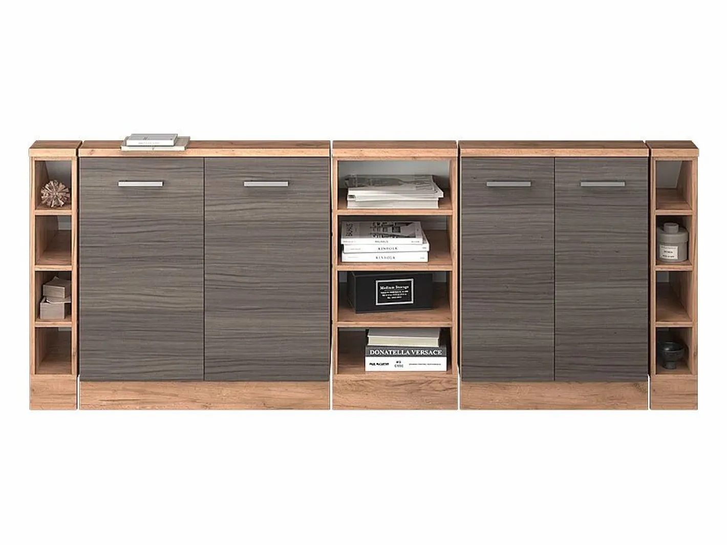 Armario de cocina para techo inclinado gris noble 210x46x81.6 r-line^Vicco Hot