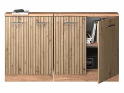 Armario de cocina para techo inclinado roble artesanal 140x46x81.6 r-line^Vicco