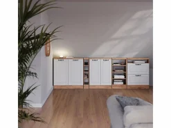 Vicco Armario de cocina para techo inclinado blanco casa de campo 60x46x81.6 r-line Blanco roto New