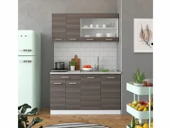Vicco Armario de cocina para techo inclinado gris noble 80x46x81.6 r-line Gris claro Discount