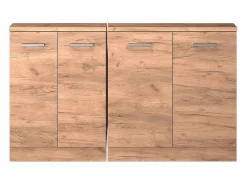 Vicco Armario Para Buhardilla|Armario de cocina para techo inclinado roble dorado 140x46x81.6 r-line