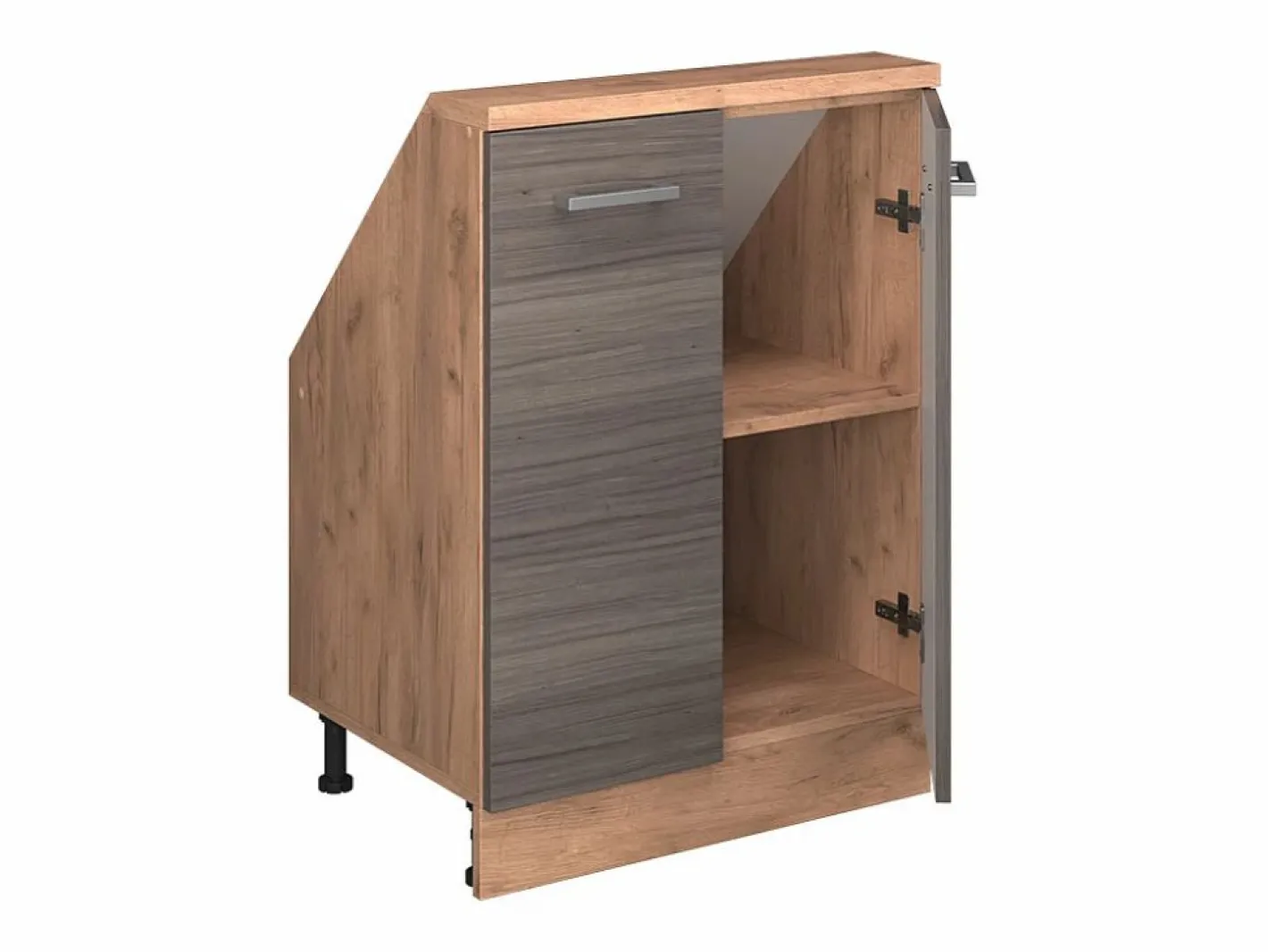 Vicco Armario Para Buhardilla|Armario de cocina para techo inclinado gris noble 60x46x81.6 r-line