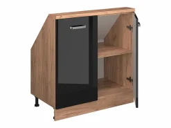 Vicco Armario Para Buhardilla|Armario de cocina para techo inclinado brillo intenso 80x46x81.6 r-line
