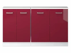 Armario de cocina para techo inclinado brillo intenso/blanco 140x46x81.6 r-line^Vicco