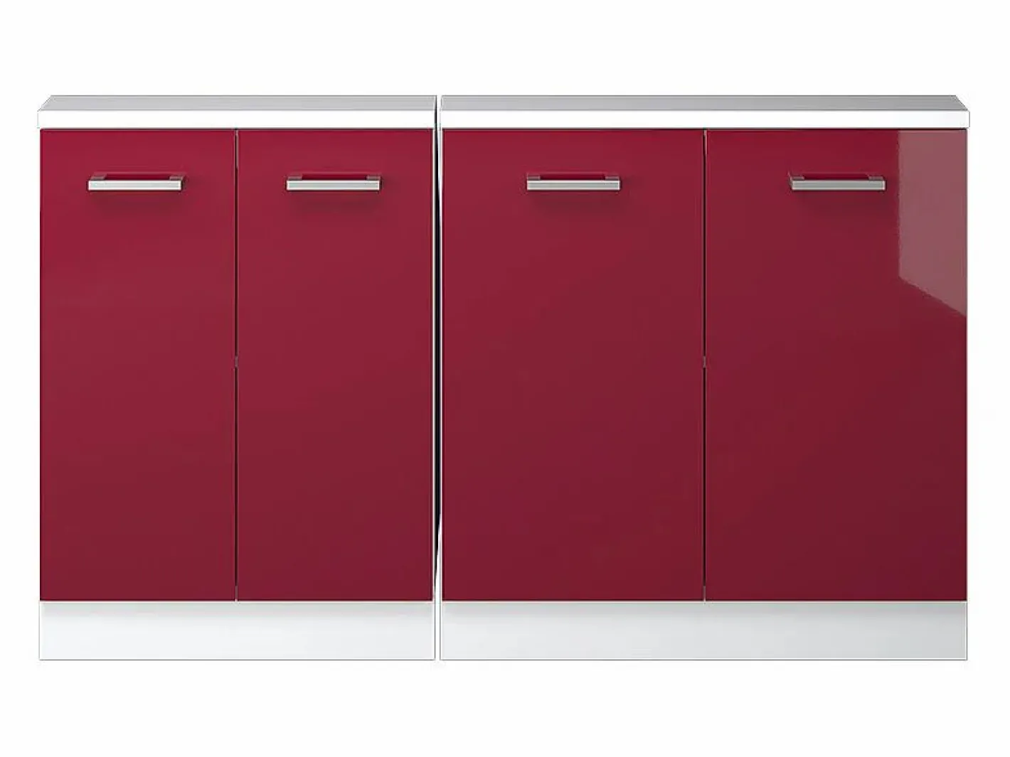 Armario de cocina para techo inclinado brillo intenso/blanco 140x46x81.6 r-line^Vicco