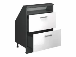 Armario de cocina para techo inclinado alto brillo 60x46x81.6 r-line^Vicco