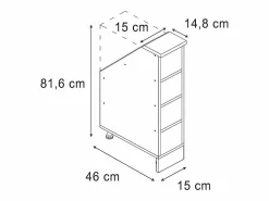Armario de cocina para techo inclinado antracita 15x46x81.6 r-line^Vicco Hot