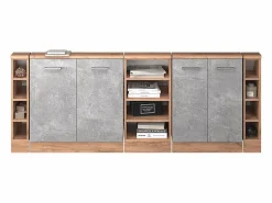 Armario de cocina para techo inclinado hormigón 210x46x81.6 r-line^Vicco Outlet