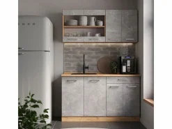 Armario de cocina para techo inclinado hormigón 210x46x81.6 r-line^Vicco Outlet