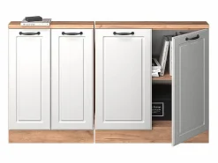 Vicco Armario Para Buhardilla|Armario de cocina para techo inclinado blanco casa de campo 140x46x81.6 r-line