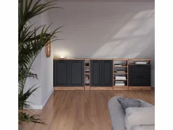 Vicco Armario Para Buhardilla|Armario de cocina para techo inclinado antracita casa de campo 60x46x81.6 r-line