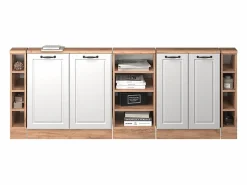Vicco Armario Para Buhardilla|Armario de cocina para techo inclinado blanco casa de campo 210x46x81.6 r-line