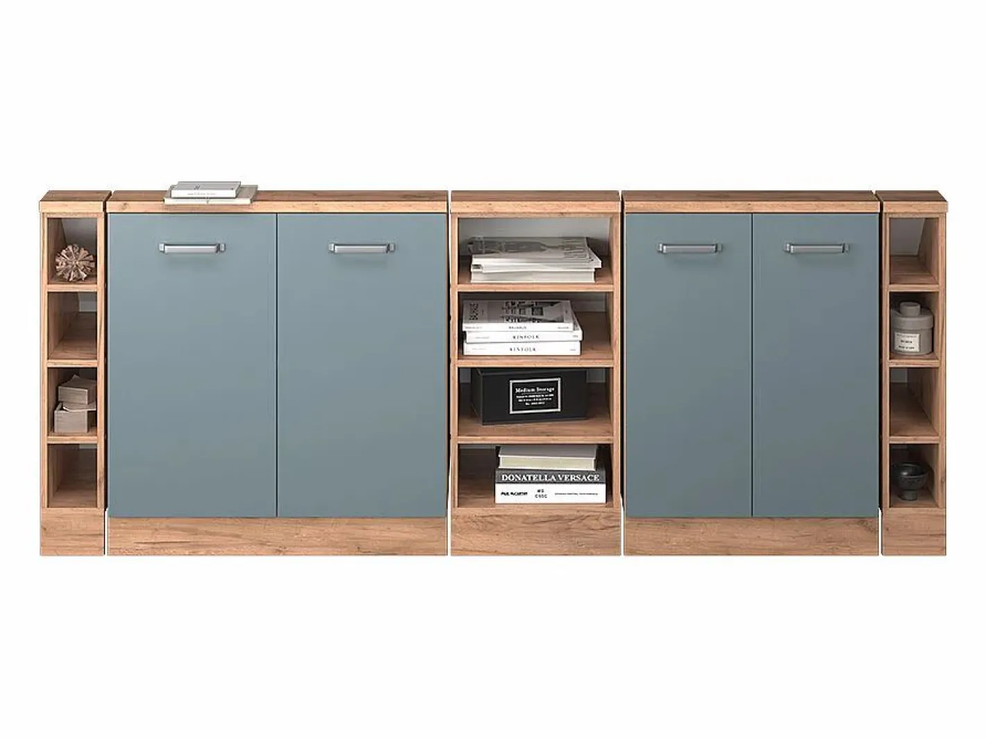 Armario de cocina para techo inclinado gris ado 210x46x81.6 r-line^Vicco New