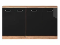 Vicco Armario Para Buhardilla|Armario de cocina para techo inclinado brillo intenso 140x46x81.6 r-line