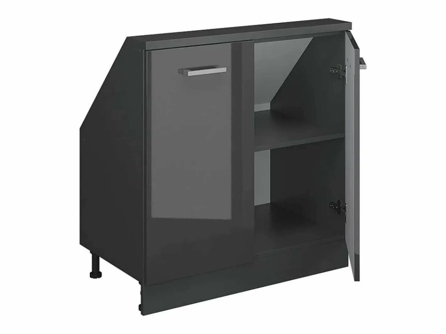 Armario de cocina para techo inclinado antracita alto brillo 80x46x81.6 r-line^Vicco Hot
