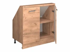 Vicco Armario Para Buhardilla|Armario de cocina para techo inclinado roble dorado 80x46x81.6 r-line