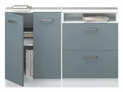 Vicco Armario Para Buhardilla|Armario de cocina para techo inclinado gris ado 120x46x81.6 r-line