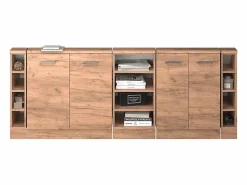 Vicco Armario de cocina para techo inclinado roble dorado 210x46x81.6 r-line Color natural oscuro New