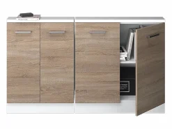 Vicco Armario de cocina para techo inclinado sonoma 140x46x81.6 r-line Color natural claro Sale