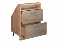 Vicco Armario de cocina para techo inclinado sonoma 60x46x81.6 r-line Color natural claro Outlet