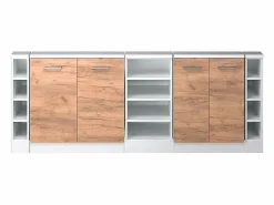 Vicco Armario Para Buhardilla|Armario de cocina para techo inclinado roble dorado 210x46x81.6 r-line