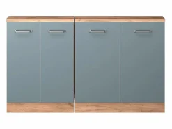 Armario de cocina para techo inclinado gris ado 140x46x81.6 r-line^Vicco