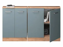 Armario de cocina para techo inclinado gris ado 140x46x81.6 r-line^Vicco