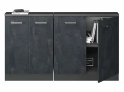 Armario de cocina para techo inclinado hormigón 140x46x81.6 r-line^Vicco Clearance