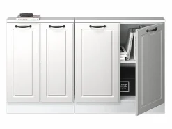 Armario de cocina para techo inclinado blanco casa de campo 140x46x81.6 r-line^Vicco Outlet