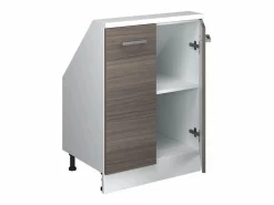 Vicco Armario Para Buhardilla|Armario de cocina para techo inclinado gris noble 60x46x81.6 r-line