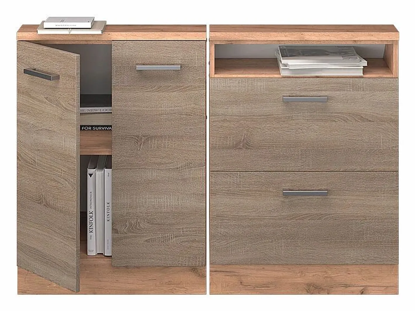 Armario de cocina para techo inclinado sonoma 120x46x81.6 r-line^Vicco Discount