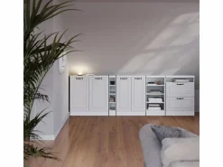 Vicco Armario de cocina para techo inclinado blanco casa de campo 80x46x81.6 r-line Blanco roto Best