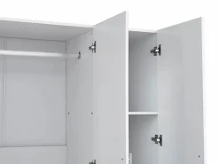 Saldosystocks Armario de Dormitorio 3 Puertas W, con Espejo, Blanco Outlet