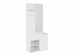 Armario de entrada 1 puerta, 1 cajón y 2 compartimentos abiertos - H195 cm^Calicosy Outlet