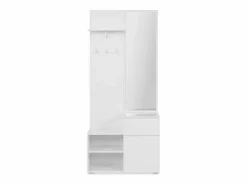 Armario de entrada 1 puerta, 1 cajón y 2 compartimentos abiertos - H195 cm^Calicosy Outlet