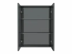 Mueble De Pared Para Baño|Armario de espejo de baño MDF brillante 60x15x75 cm ES263120