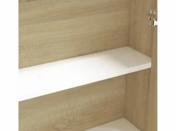 vidaxl Mueble De Pared Para Baño|Armario de espejo de baño MDF y roble 60x15x75 cm