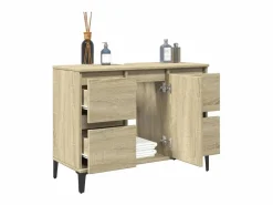 vidaxl Armario de lavabo madera contrachapada roble Sonoma 80x33x60 cm Color natural claro Outlet