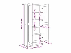 Armario de libros contrachapada color roble 82,5x30,5x185,5 cm^vidaxl Outlet
