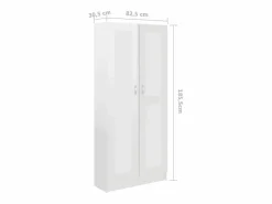 vidaxl Vitrina|Armario de libros contrachapada brillo 82,5x30,5x185,5cm