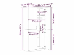 Armario de madera contrachapada 90x52x200cm^vidaxl Clearance