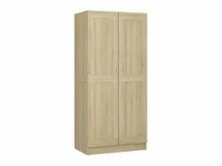 Armario Abierto, Vestidor|Armario de madera contrachapada color roble 82,5x51,5x180 cm ES392909