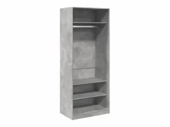Armario de madera de ingeniería hormigón 80x50x200 cm ES734194^