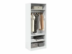 Armario de madera de ingeniería 80x50x200 cm ES639241 Blanco Hot