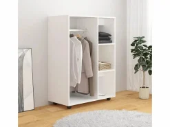 Armario de madera de ingeniería 80x40x110 cm ES303091 Blanco Best