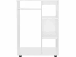 Armario de madera de ingeniería 80x40x110 cm ES303091 Blanco Best