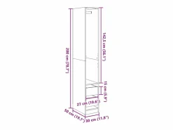 vidaxl Armario de madera de ingeniería 30x50x200 cm Blanco Hot
