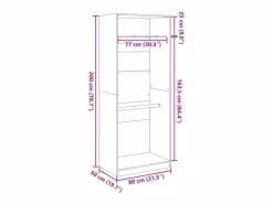Armario de madera de ingeniería 80x50x200 cm^vidaxl Outlet
